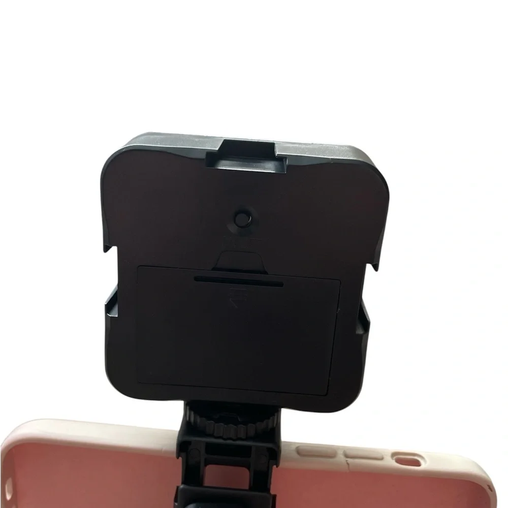 Black Phone Tripod Stand with LED Light for Smartphones